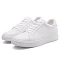 Chamaripa White Elevator shoes 7cm/ 2.76inches Men Height Increase Lace-up Sneaker