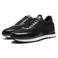 Chamaripa Elevator shoes 8cm / 3.15inches Men Lace Up Mesh Breathable Black Sneaker