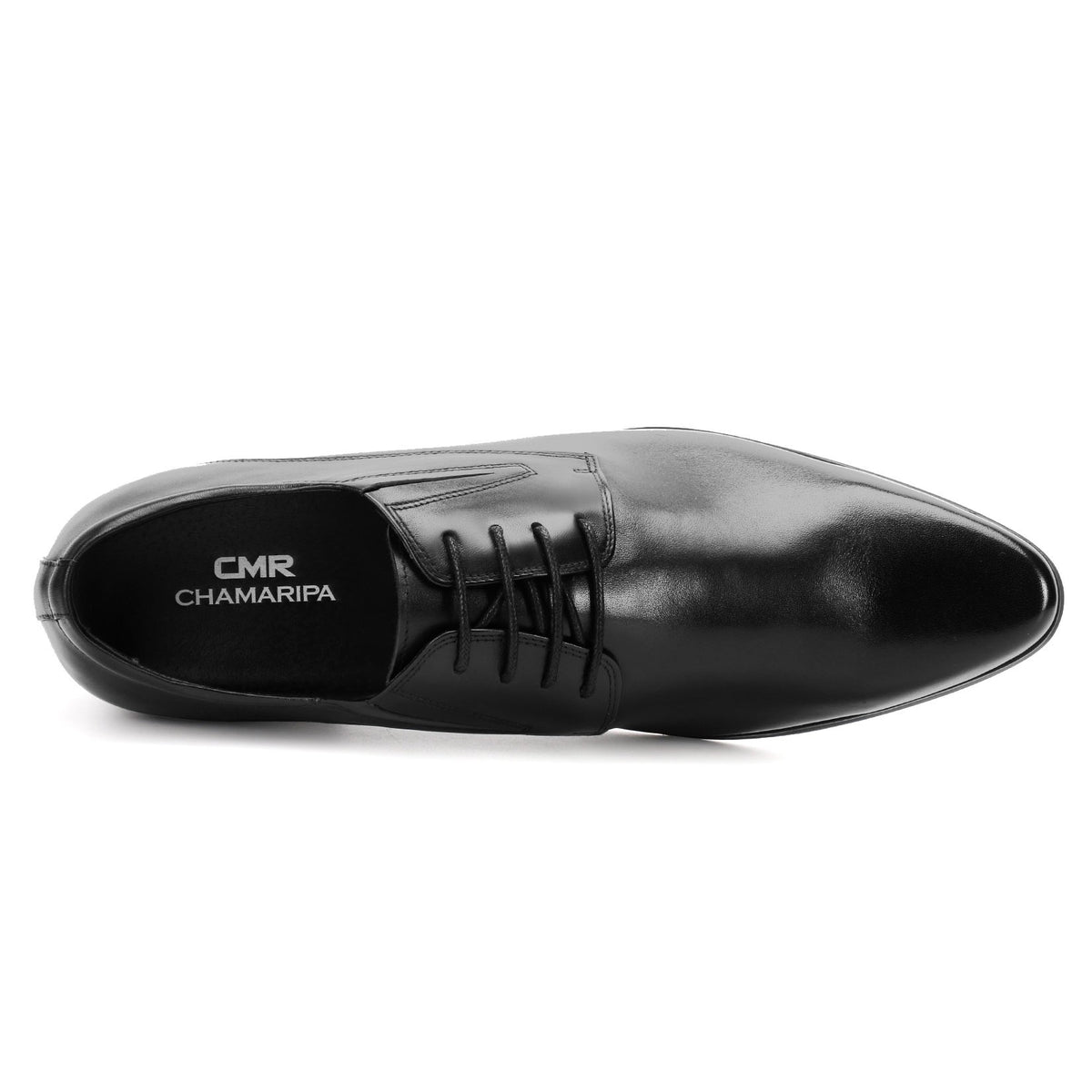 CHAMARIPA Black Height Increasing 8CM / 3.15 Inches Men Shoes Height Boost Oxford Elevator Shoes For Wedding